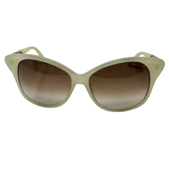 Balenciaga Retro Future Cat Eye Sunglasses ivory BB logo w/ case - Picture 2 of 11